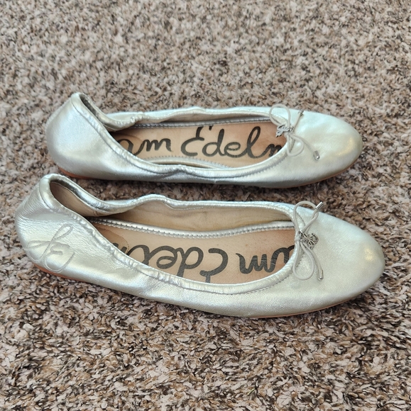 Sam Edelman Felicia Ballet Flats, Silver, Size 9.5 - Picture 6 of 9